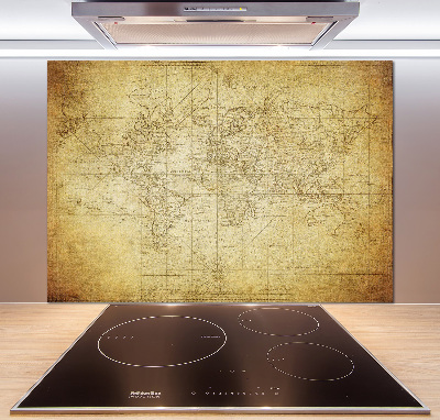 Panel do kuchyne Stará mapa sveta