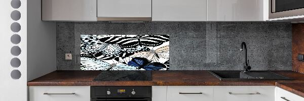 Panel do kuchyne Motýle a kvety