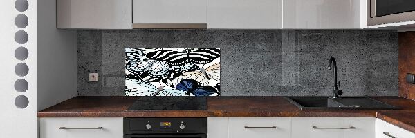Panel do kuchyne Motýle a kvety