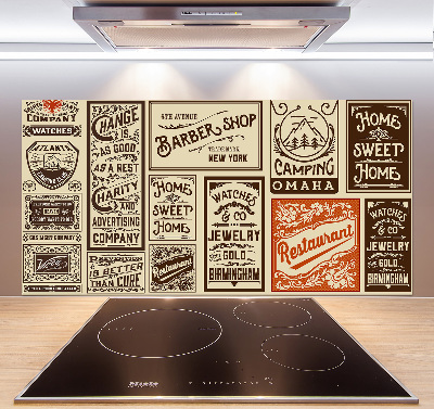 Panel do kuchyne Reklamy a etikety