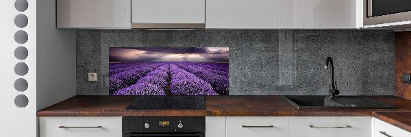 Dekoračný panel sklo Pole levanduľa
