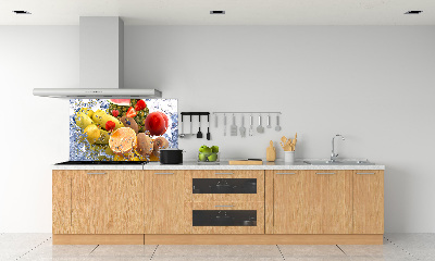 Dekoračný panel sklo Ovocie a voda