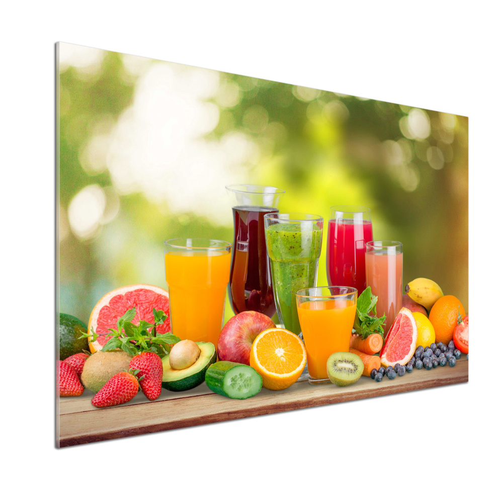 Dekoračný panel sklo Ovocné džúsy