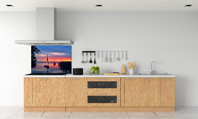 Panel lacobel Plachetnica pri západe slnka