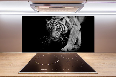 Sklenený panel do kuchyne Tiger