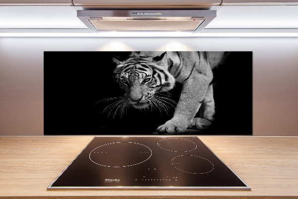 Sklenený panel do kuchyne Tiger