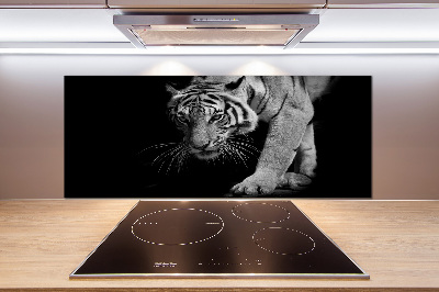 Sklenený panel do kuchyne Tiger