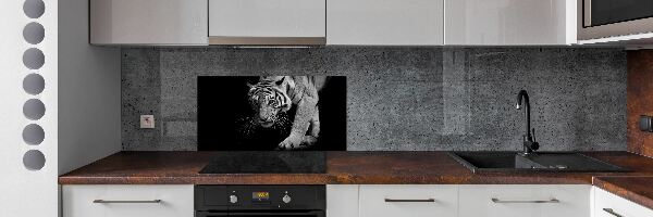 Sklenený panel do kuchyne Tiger