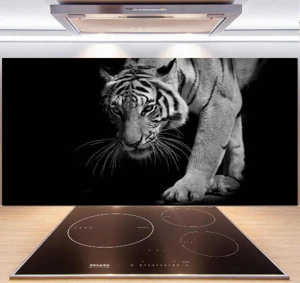 Sklenený panel do kuchyne Tiger