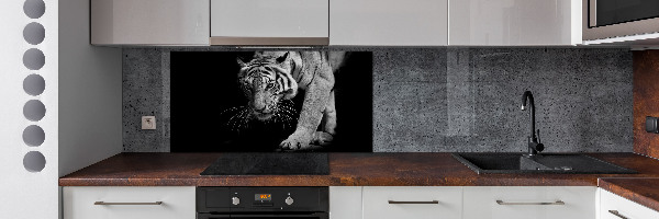 Sklenený panel do kuchyne Tiger