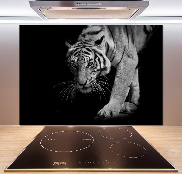 Sklenený panel do kuchyne Tiger