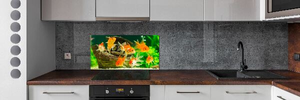 Dekoračný panel sklo Zlaté rybky