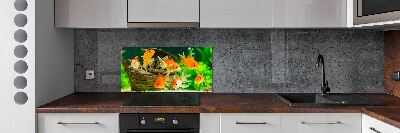 Dekoračný panel sklo Zlaté rybky