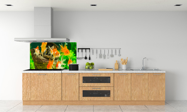 Dekoračný panel sklo Zlaté rybky