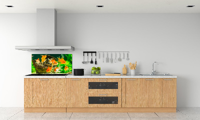 Dekoračný panel sklo Zlaté rybky
