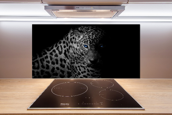 Sklenený panel do kuchyne Leopard