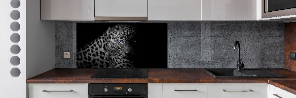 Sklenený panel do kuchyne Leopard