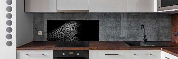 Sklenený panel do kuchyne Leopard
