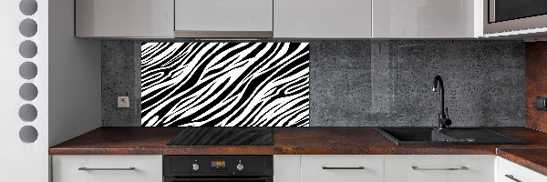 Sklenený panel do kuchynskej linky Zebra pozadia