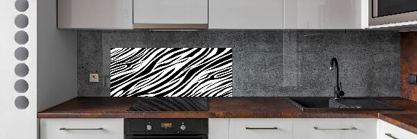 Sklenený panel do kuchynskej linky Zebra pozadia