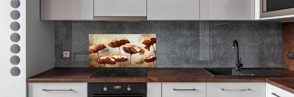 Sklenený panel do kuchyne Maky