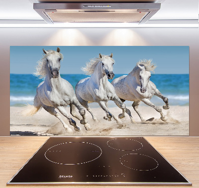 Panel do kuchyne Biele kone pláž