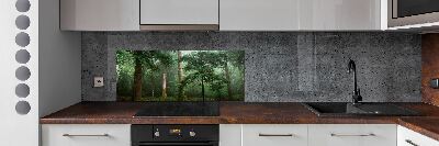 Dekoračný panel sklo Hmla v lese