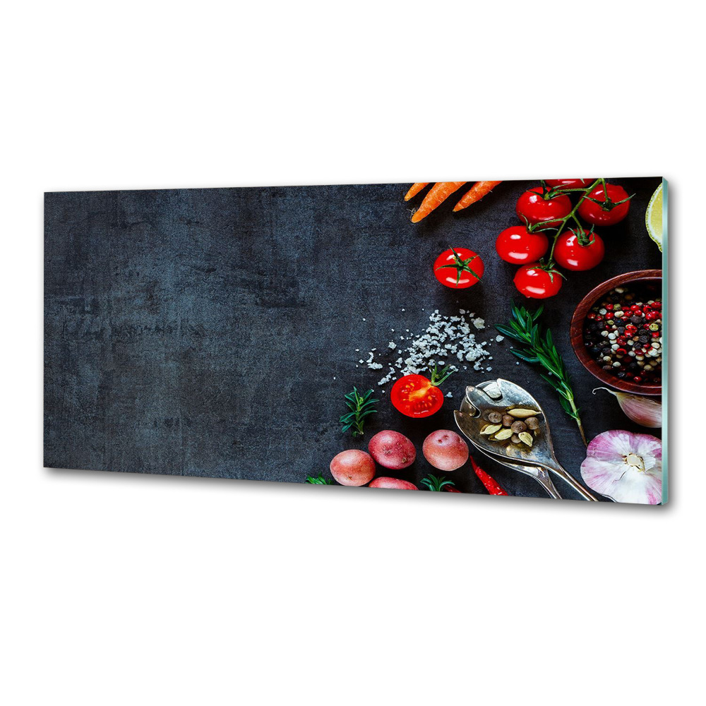 Sklenený panel do kuchynskej linky Ingrediencie