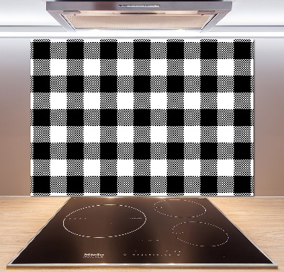 Panel do kuchyne Čiernobiela mreža