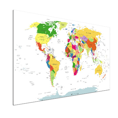 Dekoračný panel sklo Mapa sveta