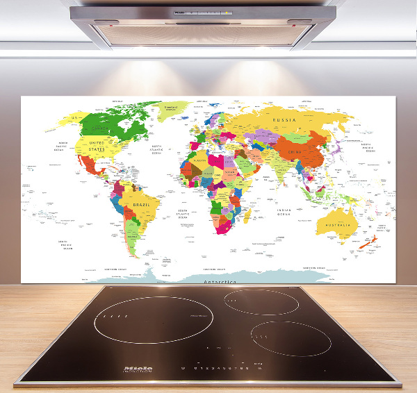 Dekoračný panel sklo Mapa sveta