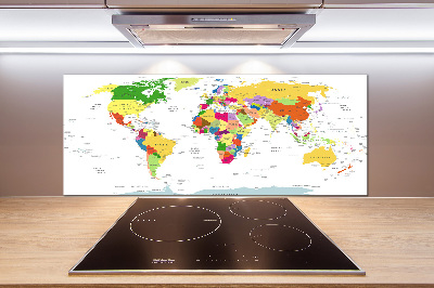 Dekoračný panel sklo Mapa sveta