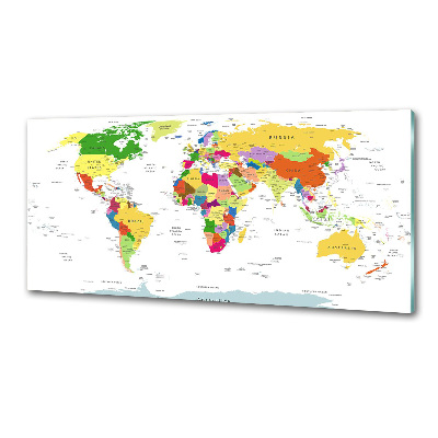 Dekoračný panel sklo Mapa sveta