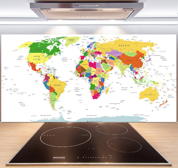 Dekoračný panel sklo Mapa sveta