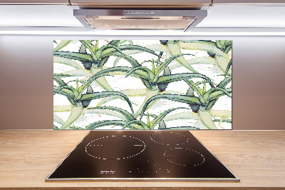 Sklenený panel do kuchyne Aloes