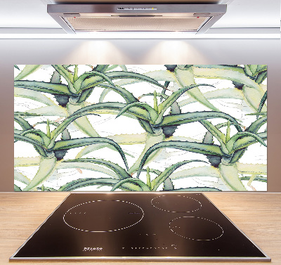 Sklenený panel do kuchyne Aloes