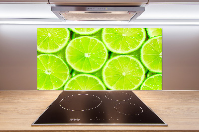 Sklenený panel do kuchyne Limetky