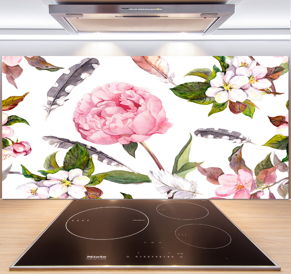 Panel do kuchyne Kvetinový vzor