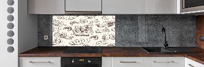 Sklenený panel do kuchynskej linky Pečivo