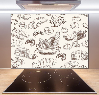 Sklenený panel do kuchynskej linky Pečivo