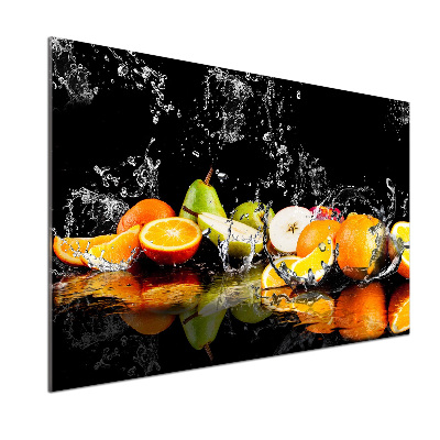 Dekoračný panel sklo Ovocie a voda