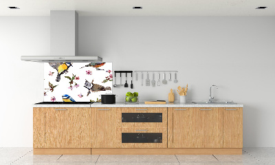 Panel do kuchyne Vtáky kvety Visty