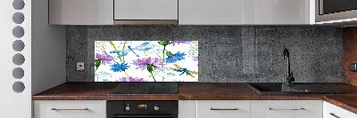 Panel do kuchyne Kvety a vážky