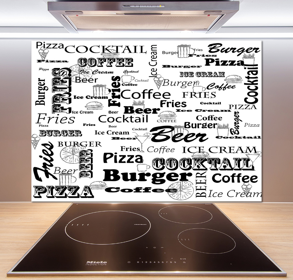 Panel do kuchyne Menu v reštaurácii