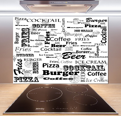 Panel do kuchyne Menu v reštaurácii