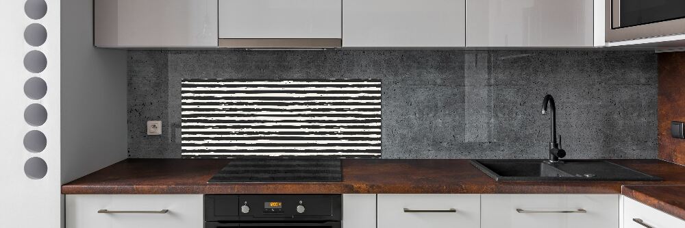 Panel do kuchyne Čiernobiele pásky