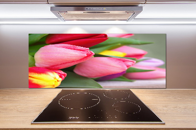 Panel do kuchyne Farebné tulipány