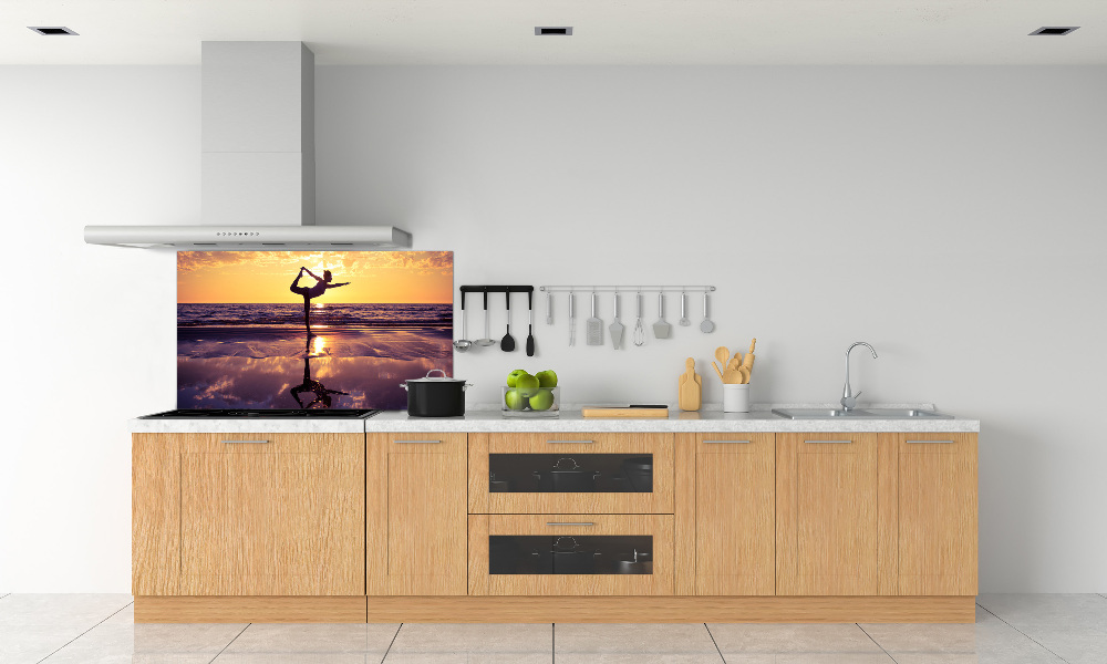 Panel do kuchyne Joga na pláži