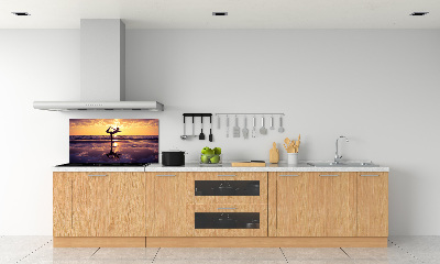 Panel do kuchyne Joga na pláži