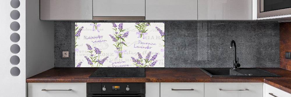 Sklenený panel do kuchyne Levanduľa